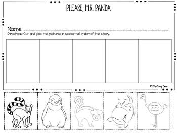 Please, Mr. Panda (Book Companion) Please Mr Panda Activities, Mr Panda Activities, Please Mr Panda, Kindergarten Craft Ideas, Panda Activities, Fish Alphabet, Going On A Bear Hunt, Self Identity, Picture Book Activities