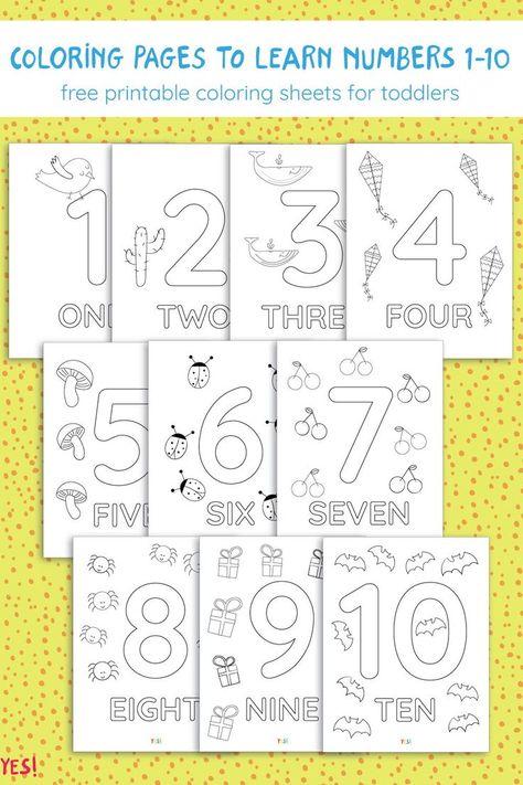 Tracing Numbers Free Printable 1-10, 3k Classroom, Toddler Counting, Abc Bootcamp, Numbers Preschool Printables, Numbers Coloring Pages, Preschool Handwriting, Number Coloring Pages, Number Learning