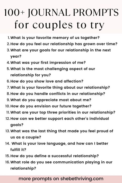 Couples Journal Prompts Dig Deeper Questions, Journal Prompts For Boyfriend, Couple Journaling Ideas, Journal Prompts About Family, Shared Journal With Boyfriend, Journal Prompts For Future Husband, Journaling For Couples, Journal Prompts For Relationship Problems, Couple Journal Prompts