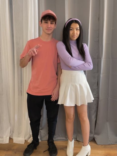 Trixie Tang And Timmy Turner Costume, Fairly Odd Parents Costume Couple, Timmy Turner Costume, Trixie And Timmy, Costume Couples Halloween, Halloween Outfits Casual, Partner Costumes, Different Halloween Costumes, Teenage Halloween Costumes