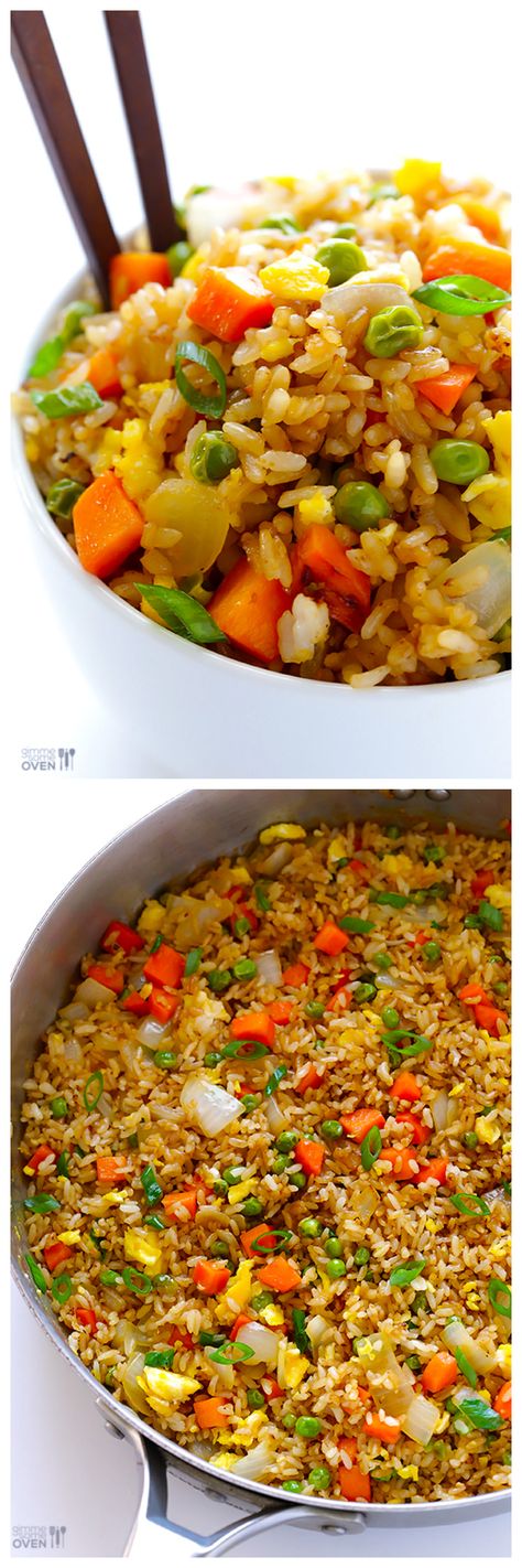 The BEST Fried Rice -- tastes even better than the restaurant version, and it's quick and easy to make! | gimmesomeoven.com #recipe The Best Fried Rice, Best Fried Rice, Arroz Frito, Rice Dinner, Fried Rice Recipe, Idee Pasto Sano, Rice Recipe, Asian Dishes, The Restaurant