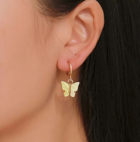 Acrylic Butterfly, Romantic Earrings, Womens Earrings, Stil Boho, Buy Earrings, Butterfly Earrings Stud, Gold Gifts, Popular Jewelry, Black Earrings