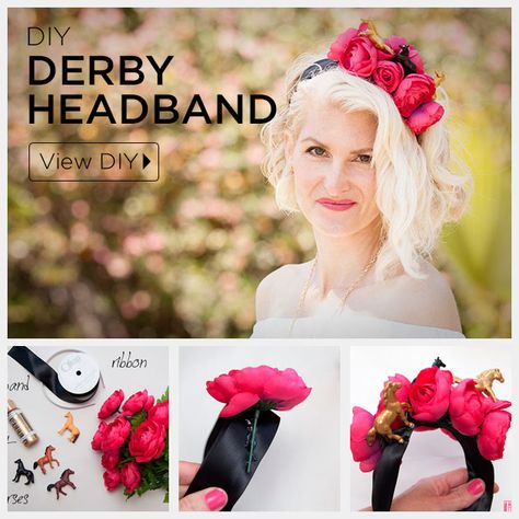 DIY Kentucky Derby Headband Feature by Trinkets in Bloom Diy Derby Fascinator, Diy Derby Hat Ideas, Derby Crafts, Derby Headpiece, Kentucky Derby Headband, Kentucky Derby Hats Diy, Derby Hats Diy, Derby Headband, Headbands Diy