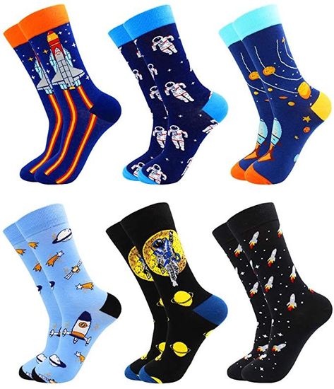 Fun Dress Socks for Men， Funky Funny Cotton Colorful Socks，Pattern Novelty Casual Socks Pack Beer Socks, Socks Pattern, Mens Dress Socks, Socks Gift, Sock Packs, Fun Dress, Crazy Funny, Socks For Men, Funny Socks