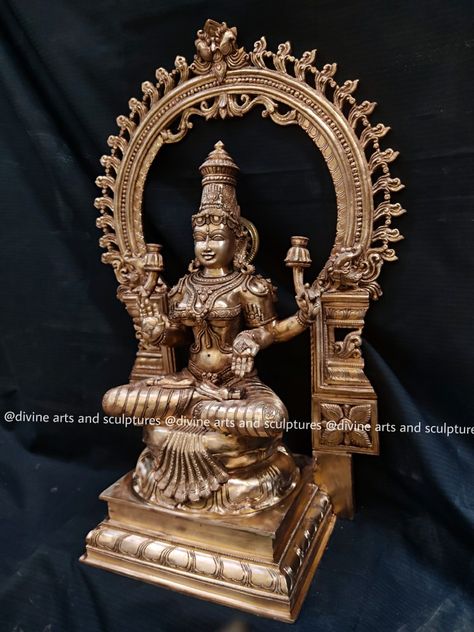 #bronzesculpture #hinduism #hindugods #art #traditionalart #spirituality #yoga #Lakshmi #decor Hindu Statues Goddesses, Puja Ghar, Lakshmi Statue, Silver Lamp, Hindu Statues, Gold Bangle Set, Indian Sculpture, Lord Vishnu, Foot Jewelry