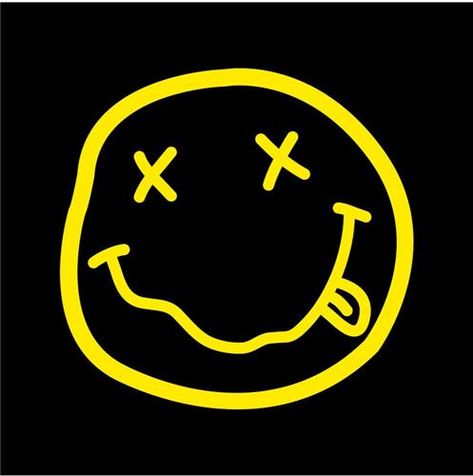 Nirvana smiley face logo Smiley Face, Nirvana, Smiley, Yellow, Black