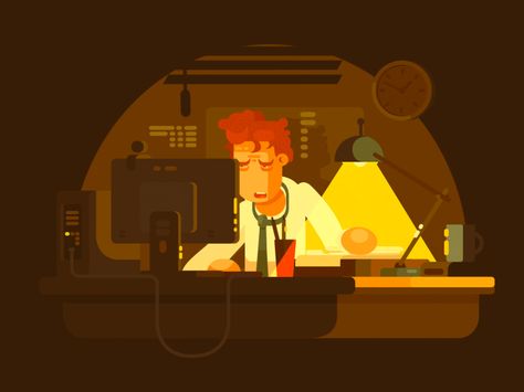 Hardworking dribbble Tired Man, Flat Design Illustration, Motion Graphics Inspiration, Motion Design Animation, Funny Tattoos, Motion Graphics Animation, Design Website, Flat Illustration, Illustration Character Design