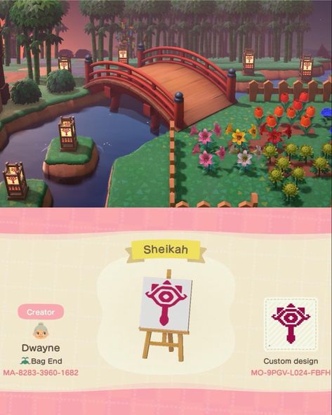 Zelda Animal Crossing Qr Codes, Animal Crossing Botw, Acnh Korok Design, Acnh Zelda Design Codes, Acnh Legend Of Zelda Design, Acnh Botw Designs, Zelda Acnh Island, Animal Crossing Zelda Design, Acnh Zelda Island