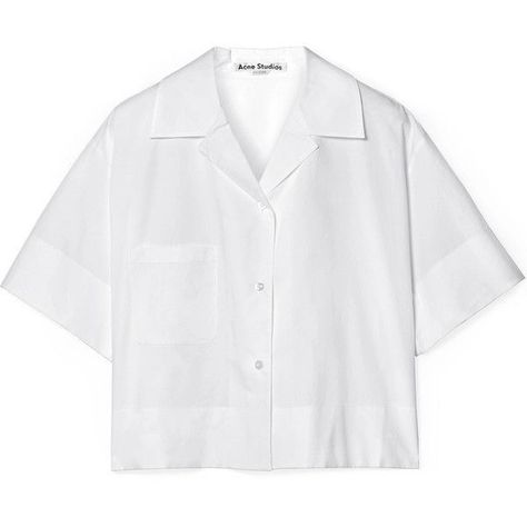 Acne Studios Lelia cropped cotton-poplin shirt ($250liked on Polyvore featuring topsacnewhitecut-out crop topswhite boxy topdrop-shoulder topsdrop shoulder shirt and cropped white shirt Polyvore Chic, Cropped White Shirt, Boxy Crop Top, Drop Shoulder Shirt, Outfit Png, Boxy Top, Cotton Poplin Shirt, Cute Comfy Outfits, Sweater Design