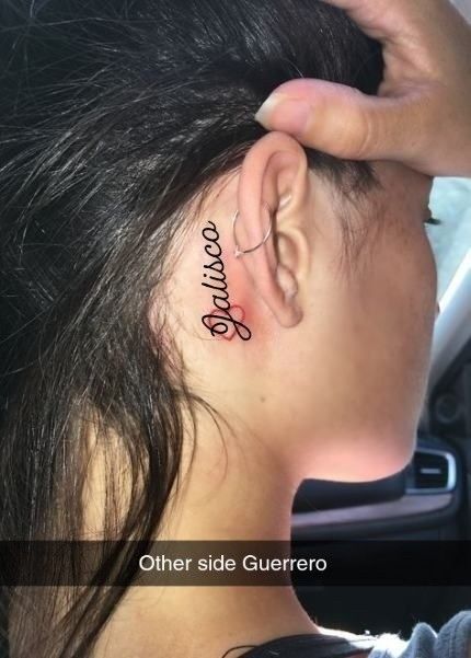 Jalisco Tattoo Ideas, Jalisco Tattoo, Small Tattoo, Ear Tattoo, Behind Ear Tattoo, Small Tattoos, Tattoo Ideas, Tattoos, Quick Saves