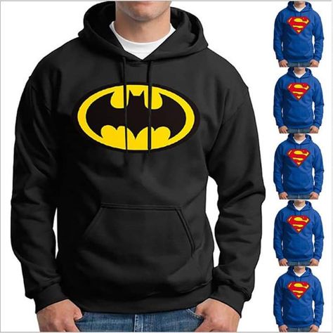 Superman Hoodie, New Superman, Sweatshirt Zipper, Hoodie Coat, Casual Sportswear, E Bay, Dark Knight, Hooded Sweater, Pullover Sweatshirts