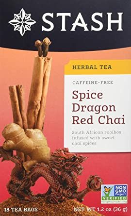 Stash Tea Spice Dragon Red Chai Herbal Tea, 18 Count (Pack of 6) Spice Tea Mix With Tang, Spiced Tea Recipe With Tang And Red Hots, Spiced Tea With Tang Recipe, Indian Masala Tea, African Herbs, Chinese Dragon Tea, Stash Tea, Black Tea Bags, Pu Erh Tea