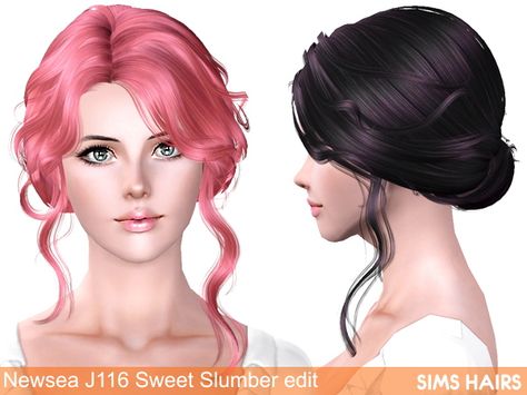 Newsea’s J116 Sweet Slumber hairstyle retexture by Sims Hairs for Sims 3 - Sims Hairs - http://simshairs.com/downloads-sims3-sims4/newseas-j116-sweet-slumber-hairstyle-retexture-by-sims-hairs/ Lifesimmer Sims 3, Sims 4 Cc Hair Female Messy Bun, Ts3 Cc Hair, Sims 3 Wedding, Sims3 Cc, Sims 3 Cc, Ts3 Cc, Sims 3 Cc Finds, Sims 3 Mods