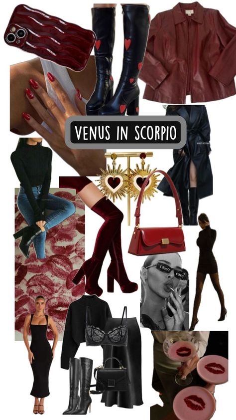 Venus in Scorpio aesthetic Dress Like Your Venus Sign, Venus In Scorpio, Scorpio Aesthetic, Scorpio Fashion, Deep Autumn Palette, Venus Sign, Venus Fashion, Zodiac Signs Scorpio, Aesthetic Outfits Men