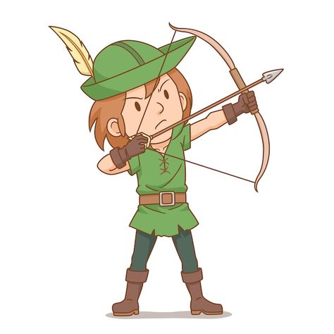 Premium Vector | Cartoon illustration of thai female teacher holding a stick in front of blackboard. Robin Hood Characters, Robin Hood As A Human, Robin Hood Character Art, Robin Hood Animated, Robin Hood Cartoon, Robin Hood Bow And Arrow, Disney Robin Hood, Premium Vector Cartoon, Robin Hoods