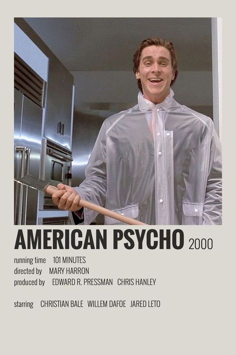 Alternative Posters Movie, Movie Polaroid Posters, Patrick Bateman Icon, Movie Recs, Indie Movie Posters, Film Polaroid, Movie Poster Frames, جوني ديب, Movies To Watch Teenagers