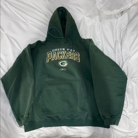 Vintage Green Bay Packers Hoodie Man Closet, Green Bay Packers Hoodie, Mystery Gang, 70s Show, Baggy Clothes, Hoodie Green, All Of Me, Green Hoodie, Vintage Hoodies