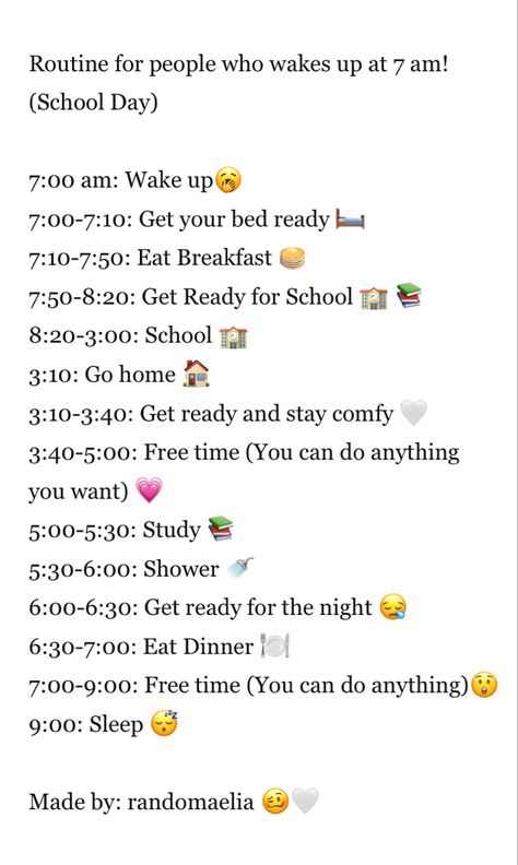 School Morning Routine Leave At 8:45, Morning Routines For School 7am, Morning Routine 7am Wake Up, School Morning Routine Wake Up At 7, School Routine 7 Am, 7am School Morning Routine, 7am Morning Routine For School, School Morning Routine Leave At 8 Wake Up At 7, Daily Routine Schedule School