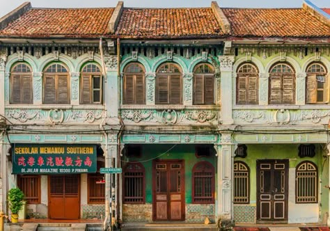 Malaysian Architecture, Malaysia Poster, Asian Village, Philippine Architecture, George Town Penang, Georgetown Penang, Dollar Photo, George Town, Building Illustration