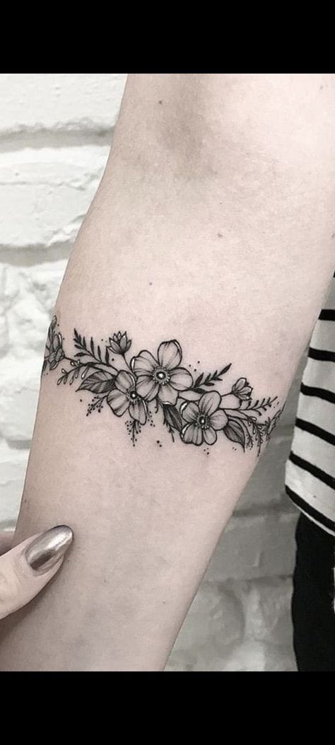 Flower Band Tattoo, Flower Band, Band Tattoo, Flower Tattoos, Band, Tattoos, Flowers