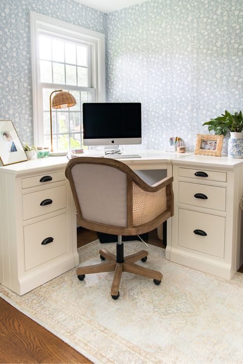 Aubrey Corner Desk with File … curated on LTK Corner Home Desk, Long Corner Desk, Corner Desk With Drawers, Desk Corner Ideas, Office With Corner Desk, Corner Desk Ideas, Pottery Barn Desk, Corner Entertainment Center, Wood Corner Desk