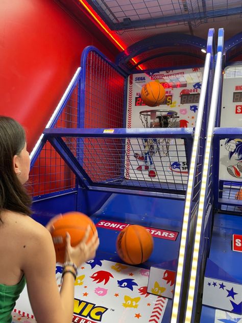 Arcade Basketball Aesthetic, Arcade Games Aesthetic, Basketball Arcade Game, Basketball Arcade, Arcade Aesthetic, 2023 Moodboard, Basketball Aesthetic, Basketball Arcade Games, Summer Series