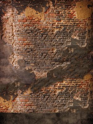 Distressed Brick Wall, Distressed Brick, Hirsch Silhouette, Brick Wall Backdrop, Old Brick Wall, Break Wall, Painted Backdrops, Large Canvas Painting, Brick Texture