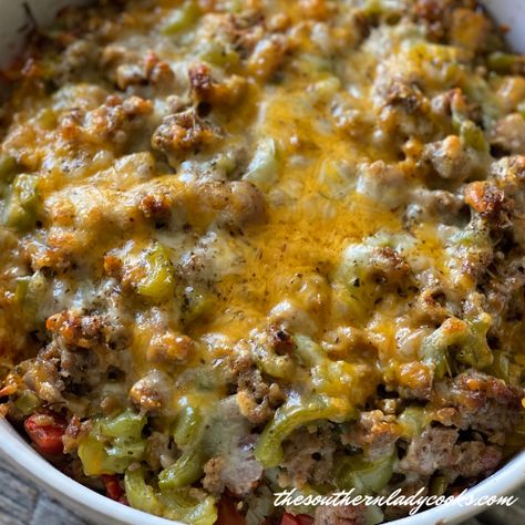 Ground Sausage And Cabbage, Recipes With Ground Sausage, Sausage Cabbage, Sausage And Cabbage, Sausage Casserole Recipes, Cabbage Casserole Recipes, The Southern Lady Cooks, Southern Lady Cooks, Cabbage And Sausage