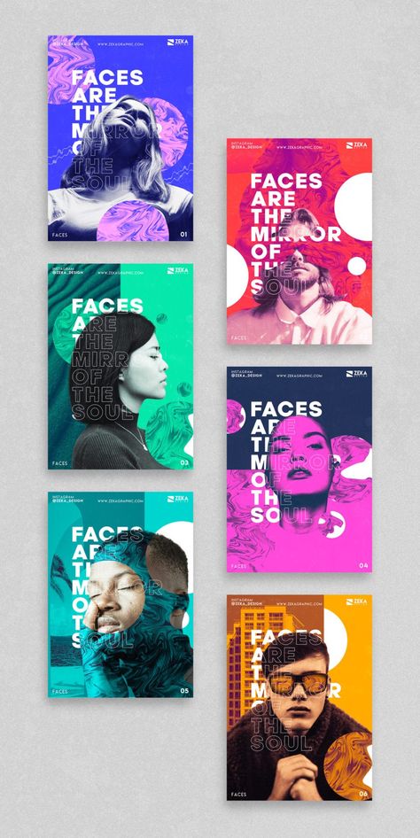 Faces Poster Design Series | ZEKA DESIGN Minimalist Graphic Design Inspiration, Mises En Page Design Graphique, Minimalist Poster Design, 달력 디자인, Minimalist Graphic Design, Graphisches Design, Desain Editorial, Learning Graphic Design, Poster Design Inspiration