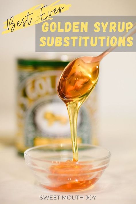 Golden syrup dripping from a spoon. Tin of Tate & Lyle in the background. Cooking And Baking Recipes, Homemade Spice Mix, Karo Syrup, Chilled Desserts, Homemade Recipes Dessert, Homemade Syrup, Perfect Pies, Golden Syrup, Syrup Recipe