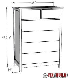 DIY Tall dresser plans pdf Tall Dresser Plans, Diy Dresser Build, Dresser Woodworking Plans, 6 Drawer Tall Dresser, Diy Dresser Plans, Dresser Plans, Architecture Antique, Diy Daybed, Murphy Bed Plans