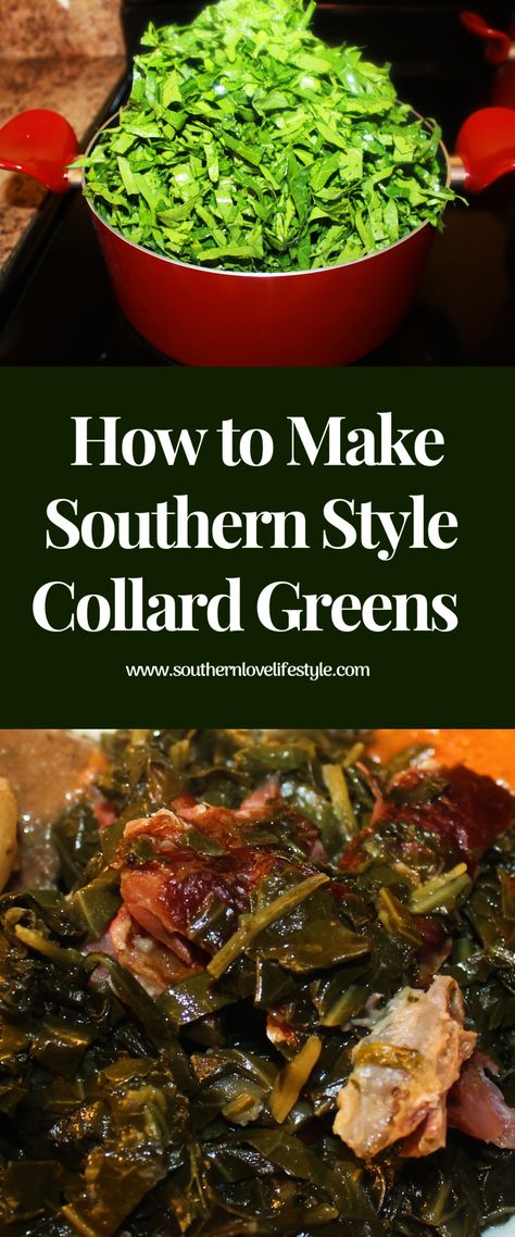 Hey Y'al!! How to cook collard greens is a very serious topic that needs to be discussed. In  the South cooking collard greens is an art form.  There is a misconception that you have to add onions, garlic, vinegar, and countless other pointless recipe items. Honestly, for a good pot of greens the only seasonings  needed are salt( as needed), pepper, and some type  of cured meat to flavor your greens. #collardgreens#southernrecipes#howtocookcollardgreens#bestcollardgreenrecipe#neckbones Meals With Collard Greens As A Side, How To Cook Greens Southern Style, The Best Collard Greens Recipe, How To Cook Collards Southern Style, Collard Greens Seasoning Recipe, How To Season Collard Greens, Greens Seasoning Recipe, Best Collards Recipe, How To Cook Collard Greens Soul Food