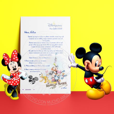 A los peques y no tan peques les encanta la Disneyland, porque no hacerles un sorpresa de viaje con una carta totalmente personalizada. Viagen a Disneyland Paris con carta personalizada. Disneyland Paris, Disneyland, Paris, Disney, Pins, Quick Saves