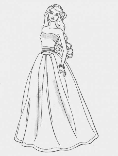 Free Barbie, Barbie Drawing, Doll Drawing, Barbie Wedding Dress, Barbie Coloring, Barbie Coloring Pages, Mermaid Coloring Pages, Princess Coloring Pages, Pencil Sketches