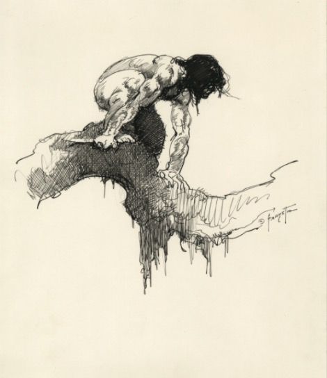 Edwin Austin Abbey, Bd Art, Frank Frazetta, Artist Sketches, Fantasy Artist, 판타지 아트, Ink Illustrations, Comic Illustration, Tarzan