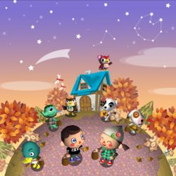 Security Outfit, Animal Crossing City Folk, Animal Crossing City, Animal Crossing Music, Animal Crossing Wiki, Fall Artwork, Leaf Animals, Happy Home Designer, Retro Gaming Art