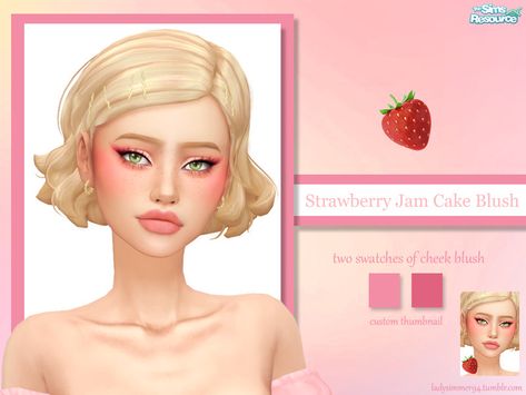 Strawberry Jam Cake, Jam Cake, Los Sims 4 Mods, The Sims 4 Skin, Makeup Cc, Pelo Sims, Outfit Choices, The Sims 4 Packs, Sims 4 Cc Makeup