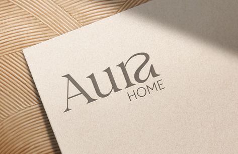 Aura Home - Logo design by CreativeHutch. Aura Logo Design, Aura Logo, Cushions Ideas, Lettermark Logos, Decor Logo, Interior Logo, Logo Idea, Luxury Logo Design, Event Logo