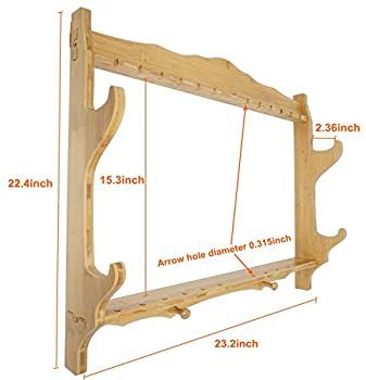 Bamboo 2 Bow 12 Arrow Wall Rack Storage Display Holder Bow Arrow Wall Mount Stand Gun Rack Sword Display Holder: Amazon.co.uk: Sports & Outdoors Diy Bow And Arrow Holder, Archery Rack Diy Bow Holders, Bow And Arrow Holder, Wood Bow And Arrow Holder, Hanger Bow And Arrow, Bow Stand, Hunting Supplies, Bow Arrow, Rack Storage