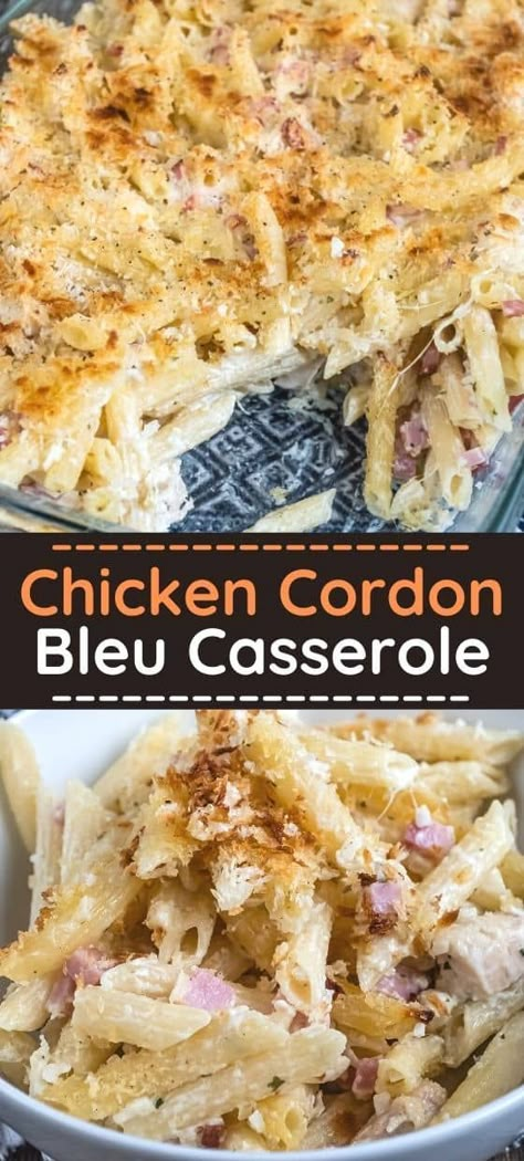 Who doesn’t like chicken, ham, and melted cheese? Cordon Bleu is a delicious way to eat chicken, but making it can be very time-consuming, so when I found this chicken cordon bleu casserole recipe, I tried it immediately. It’s fast, easy, and delicious. Chickencordonbleu Chicken Recipes, Crockpot Chicken Cordon Bleu Pasta, Best Chicken Cordon Bleu Casserole, Lazy Chicken Cordon Blue, Pioneer Woman Chicken Cordon Bleu Casserole, Chicken Cordon Blue Casserole With Cream Of Chicken Soup, Chicken Cordon Blue Tetrazinni 12 Tomatoes, Cord On Blue Casserole, Baked Chicken Cordon Bleu Casserole