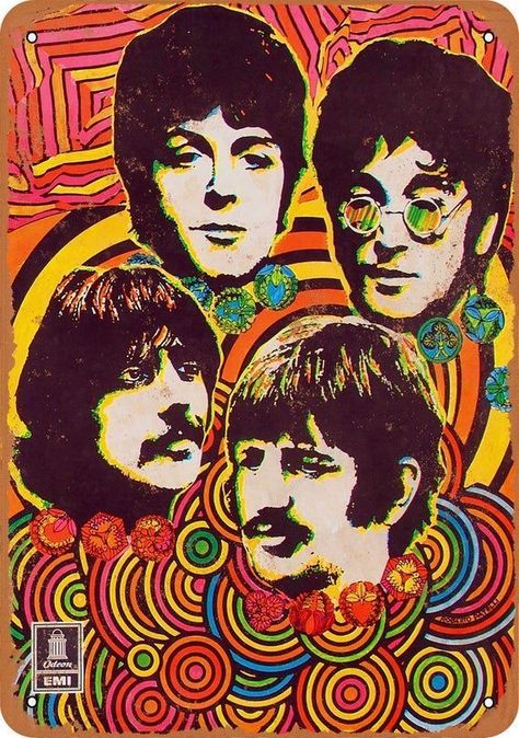 🧿@lostinjxpan Beatles Poster, Beatles Art, Rock Posters, Music Posters, Band Posters, Vintage Music, Collage Wall, Concert Posters, Room Posters