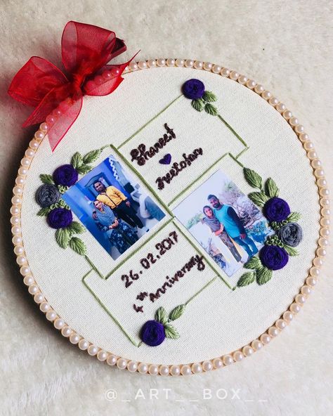 Photo Hoop Embroidery, Photo Embroidery Hoop Ideas, Embroidery With Photo, Family Hoop Art, Engagement Embroidery, Photo Embroidery, Hoop Frame, Embroidery Hoop Art Diy, Basic Hand Embroidery Stitches