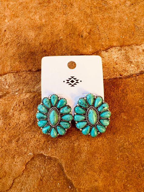 Western Wishlist, Western Shopping, Western Earring, Turquoise Cowgirl, Western Fashion Jewelry, Nfr Outfits, More Precious Than Rubies, Teal Jewelry, Rodeo Jewelry