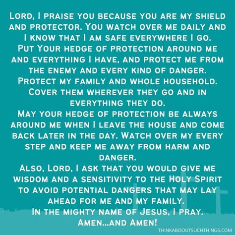 Hedge Of Protection Scripture, Protection Scripture, Morning Declarations, Prayers Family, Blessing Prayers, Prayer Family, Family Prayers, Protection Prayer, Hedge Of Protection