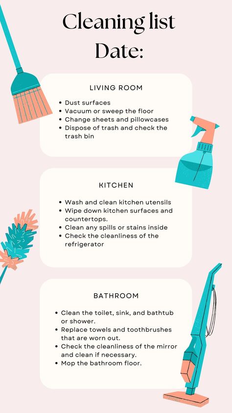 List of house cleaning chores Home Cleaning List, House Cleaner Supply List, Complete House Cleaning Checklist, List Of Cleaning Supplies For New House, What To Charge For House Cleaning, Professional House Cleaning Checklist, Regular Cleaning Checklist, Cleaning Supplies Checklist, Cleaning Supplies List