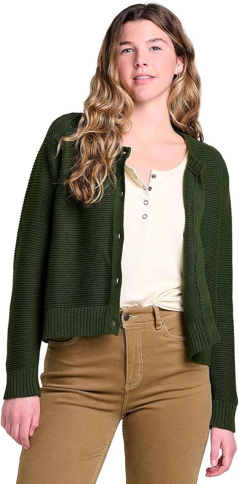 Toad&Co Bianca Crew Cardigan at Amazon Women’s Clothing store Laid Back Outfits, Let The Good Times Roll, Easy A, Womens Fashion Inspiration, Good Times Roll, Effortless Chic, Toad, Sweater And Shorts, Shirt Sale