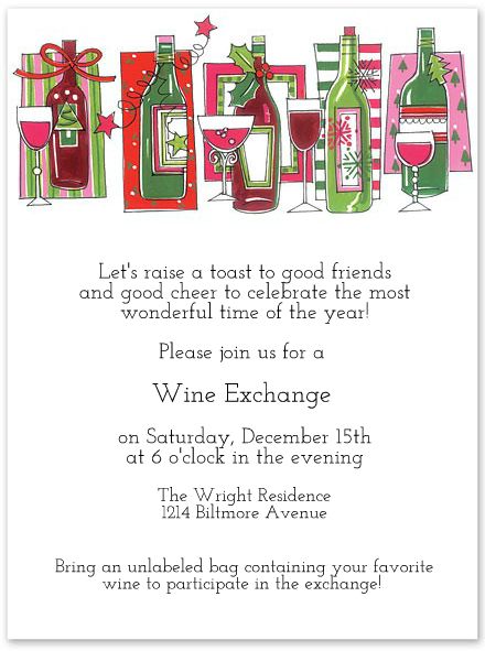 Wine Exchange Party This could be a new Christmas Tradition at your house! Start your WinePoynt profiles and share lists with your friends, so that you know what to get them! Wine Exchange Party, Wrap A Bottle, Wine Exchange, Ladies Christmas Party, Wine Tasting Notes, Swap Party, Favorite Things Party, Cookie Exchange Party, White Elephant Party