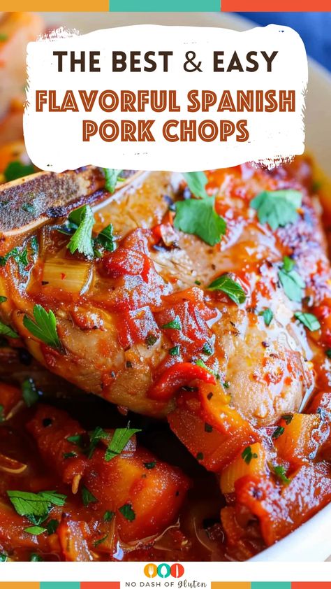 Looking for a delicious twist on pork chops? These Spanish Pork Chops are simmered in a rich tomato sauce with zesty olives and a hint of sweetness from brown sugar and pickle juice. Perfect for a cozy family dinner that's anything but ordinary! Salsa Pork Chops, Italian Pork Chop Recipes, Mexican Pork Chops Recipes, Mexican Pork Chop Recipes, Puerto Rican Pork Chops, Spanish Pork Chops, Mexican Pork Chops, Sides For Pork Chops, Spanish Pork