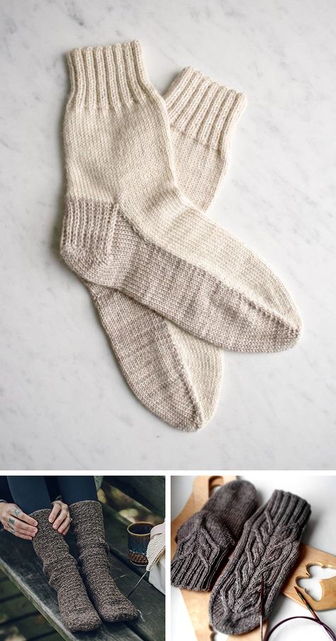 Thoughts of my upcoming Rhinebeck trip have me dreaming of house socks — as is normal anyway for this time of year — for two reasons. One, I’m a little preoccupied with flannel pajama pants a… Knit Pattern Sock, Diy Knitting Socks, Sleep Socks Knitted, Men’s Socks Knitting Pattern, Knit Cabin Socks Pattern, Cozy Hand-knitted Yarn Socks, Handknit Socks, Floral Slippers, House Socks