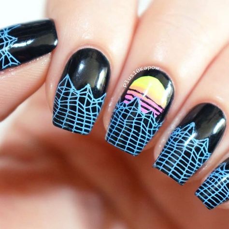 Maniology▪️Nail Stamping on Instagram: “🎮 Weekends aren't complete without burning your retinas until the wee hours of the night. Make those button combos look even better with…” S Nails Designs, 80s Nail Art, Game Nails, Cartoon Nail Designs, Nail Artwork, Cartoon Nails, Green Acrylic Nails, S Nails, Retro Nails